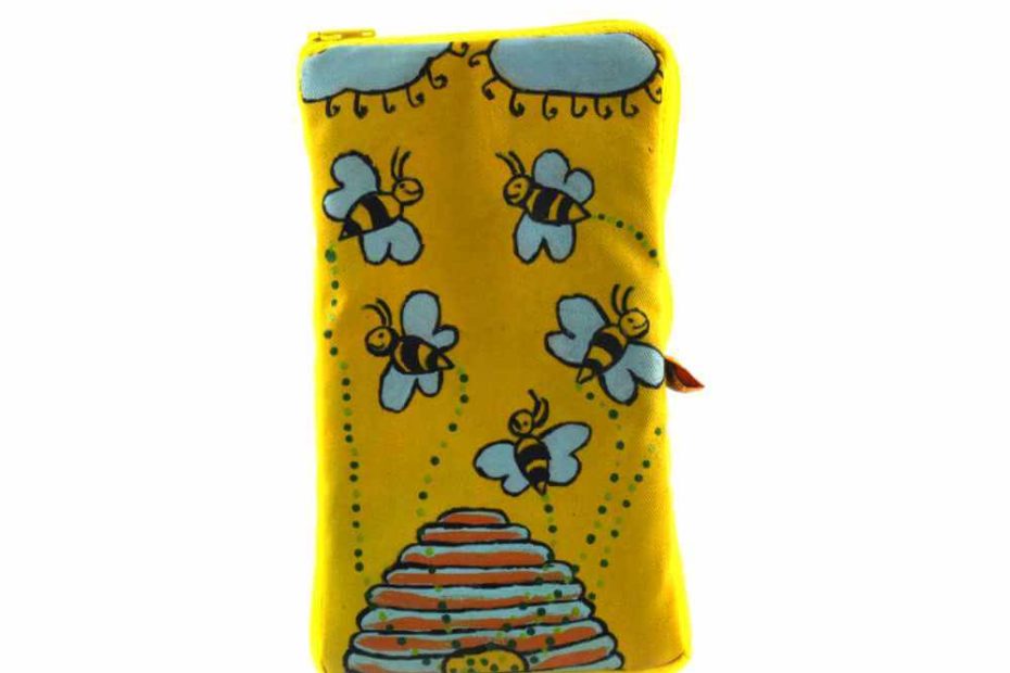 Szuno festett méhecskés telefontartó