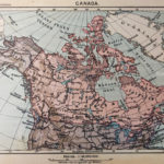Kanada antik térkép nyomat Kogutowicz