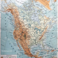 észak-amerika domborzati térkép eredeti nyomat