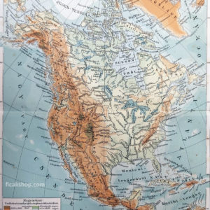 észak-amerika hegy víz térkép