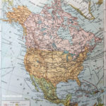 eredeti antik észak-amerika politikai térkép nyomat