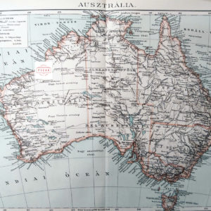 Ausztrália térkép eredeti nyomat