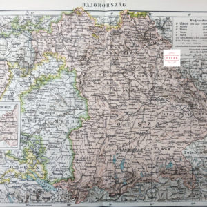 Bajorország térkép nyomat