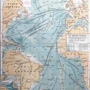 atlanti-óceán térkép nyomat