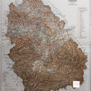 vármegye hunyad térkép nyomat 1895