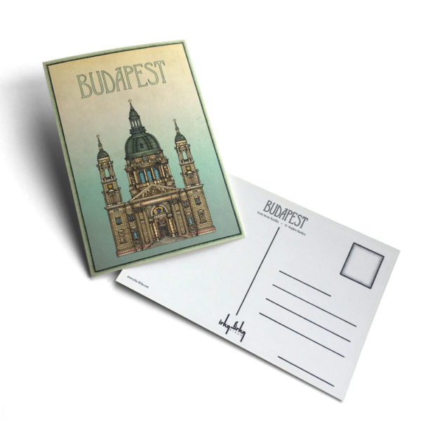 Budapest tematikájú képeslap Bazilika