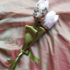 Zöld-ezüst öko-tulipán csokor 3 szál