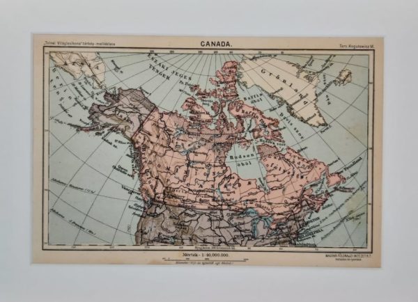 Kanada eredeti antik nyomat