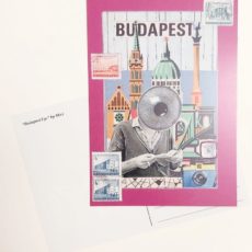Budapest Eye designer kollázs képeslap