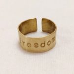 Freedom feliratos réz gyűrű