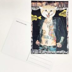 Punks not Dead designer kollázs képeslap