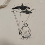 Pingvin bálna lufi táska
