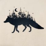 Róka hold erdő (fox forest moon) táska 2