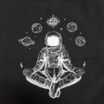 Űrhajós bolygó (astronaut mind) táska fekete