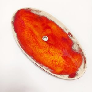 Kerámia szappantartó narancs-piros 1
