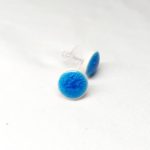 Kerámia bedugós fülbevaló kék-türkiz 10 mm