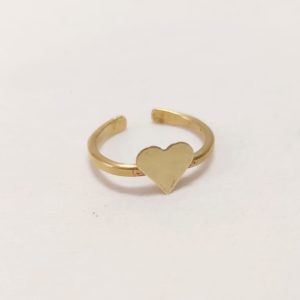Szív szívecskés réz gyűrű