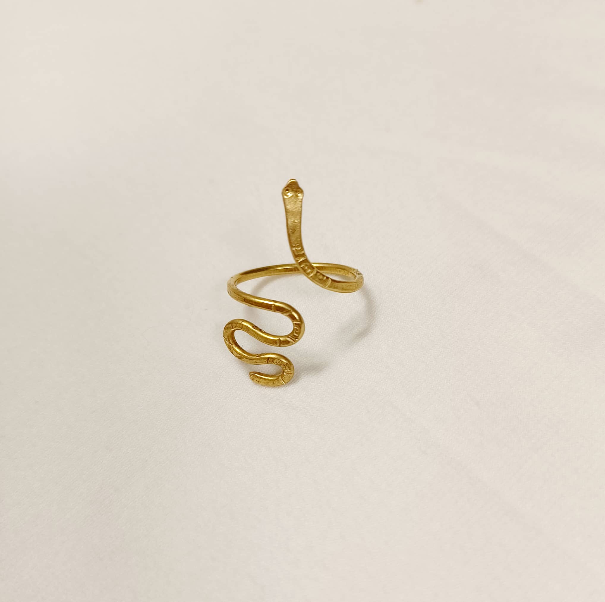 Kígyó réz gyűrű állítható