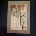 Elegáns férfiak eredeti divat illusztráció 1942 többféle